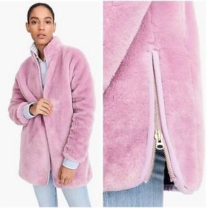 J. Crew Zip-Up Plush Fleece Coat